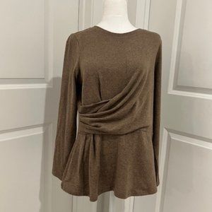 DG2 DIANE GILMAN VERY SOFT TOP IN BROWN - SIZE SMALL